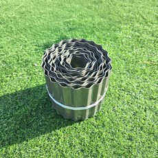 HK sell 에코파티션 튼튼 철재 잔디엣지 화단 경계 분리대(두께 0.3mm), 다크그레이 15X600