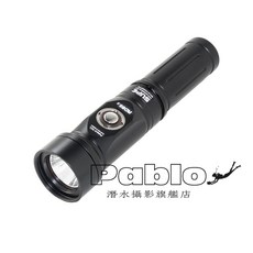 Pablo潛水攝影專賣店 SUPE RD80 V2 1500流明潛水手電筒，輕巧便攜，高亮度水下照明，堅固耐用, 黑色
