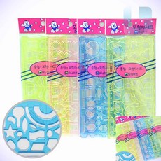 더에스 모형자 랜덤1 도형그리기 문구자 모양자