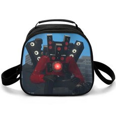 馬桶人Skibidi Toilet遊戲週邊卡通兒童印花圓形餐包可定製 75RC, 馬桶人20, 1個