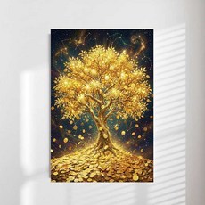 다람앤토리 돈들어오는 그림 풍수 재물복 해바라기 달항아리 돈나무 황금말 적토마 방수 그림, 그림_3