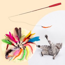 죠스펫 봉제인형 강아지장난감 고양이장난감 펫토이 파 문어 꽁치 물고기 오징어 당근등, 12종 낚시대깃털 세트, 1세트