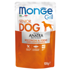 Monge Grill 幼犬主食犬餐包 (雞肉+火雞肉), 24個, 100g, 高齡 低卡 鴨肉