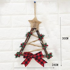 聖誕雪人造型8字藤圈/聖誕花環/聖誕花圈/聖誕藤圈吊飾/聖誕掛件/聖誕藤蔓/高級聖誕裝飾/聖誕節裝飾品/聖誕樹掛飾, 1個, 聖誕樹造型三角藤圈