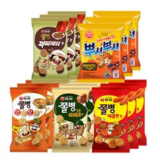 [메리박스] 쫄병스낵(매콤2+안성탕면2+짜파게티2)+미니뿌셔(불고기2+바베큐2) +메세지카드, 1세트