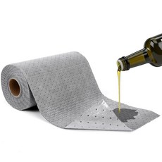 LemonRoad 38.1cm x 14.9m15인치 x 48피트 범용 튼튼한 흡수성 패드 접착식 뒷면 오일 흡수 매트 전문 작업용 빠른 작업 기름 물 흡수 등 4129