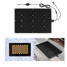 XPORTION 50.8 x 76.2cm(20 x 30인치) 미끄럼 방지 고무 온열 야외 매트 눈 녹이는 매트 겨울 야외 계단 계단 출입구 진입로용 온열 산책로 매트, 1