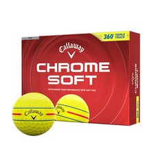 캘러웨이 2026 크롬소프트 360 트리플 트랙 볼 3피스, 1개, 12개입, 옐로우