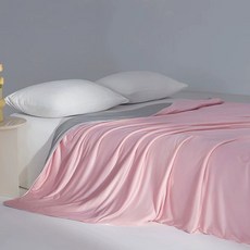 슬림소녀 여름이불 냉감 아이스 비단 가는 이불 침실 여름용, 스모크핑크