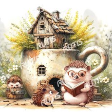 TS 可愛動物0295蝶谷巴特餐巾紙/藝術紙 Decoupage餐巾紙/藝術紙，精美動物圖案，拼貼藝術創作, 1個, 22.5x22.5