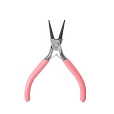 보석에 대 한 LMDZ 쥬얼리 펜 치 DIY 라운드 코 플라이어 만들기 귀여운 핑크 컬러 핸들 Anti-slip Splicing 펜 치 측면 절단 Plier, Type 3, 1개