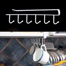 LT 흰색 클립형 컵걸이 컵정리대 컵걸이선반