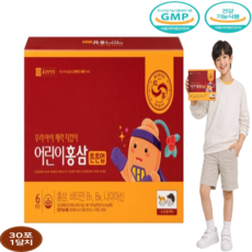 어린이홍삼 면역력증진 피로 기억력개선 비타민B1 B6 나이아신 GMP통과 30포 1달1박스, 30회분, 1개