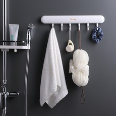 바디랜드 와이드 다용도 무타공 접착 걸이, 화이트, 1개