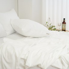 마이크로화이바 워싱 사계절 홑이불커버 단품 S/QK, 화이트
