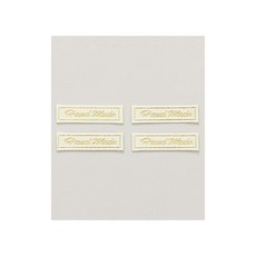 퀼트스타 럭셔리 핸드메이드라벨 골드, 4개, 아이보리