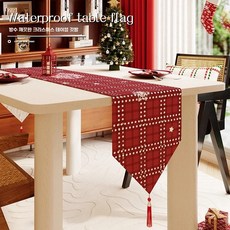 크리스마스 테이블보 식탁보 30x100 레드 홈파티 1. 성탄절 천 눈송이(삼각형) 캠핑, A. 3280cm 0.40.5m 길이의 책상에