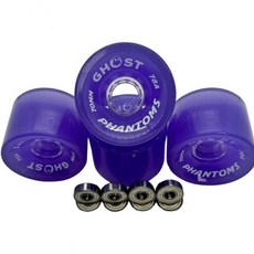 GHOST BOARDS 젤리 팬텀 롱보드 휠 70MM 78A 반투명 ABEC-7 베어링, 보라
