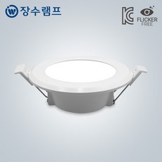 장수램프 LED 다운라이트 4인치 10W 확산형 플리커프리 매입등, 1개, 4인치 주백색
