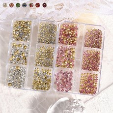 젤네일 파츠 크리스탈 웨딩 네일아트 파츠 재료 셀프, S064-4 블루