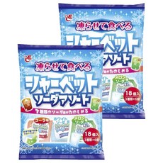 에이스베이커리 얼려서 먹는 샤베트 소다 어쏘트 콜라 + 화이트소다 + 멜론소다 18개입, 360g, 2개