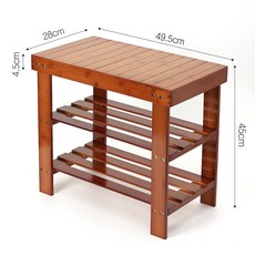 모던홈 우드 3단 선반 49.5cm 수납장 우드테리어 소품 진열대 화분대 원목, 1, 1