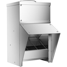 RYFT 아연 도금 닭고기 공급기 11.5파운드 용량 뚜껑이 있는 야외 쥐 방지 금속 가금류 걸이식 닭 오리를 위한 쿱 푸드 디스펜서 폐기물 없음, 1개