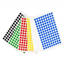 어반블루 원형스티커 304 지름8mm 7매 교실용품, 녹색