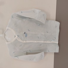 압소바 시원한 민트컬러로 땀 흡수가 좋은 면100% 여름 배냇저고리