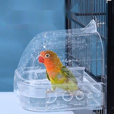 물 튀김 방지 기능이 있는 타이거밤 코카티엘 욕조 - 초대형 외부 욕실 용품, 모란꽃 흰색 욕조 중형