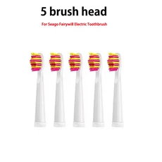 2/5/10Pcs 교체 가능한 브러시 헤드 Seago/Fairywill 전동 칫솔 FW/SG 507/508/515/551/917/959/908 용 Dup, 03 5 Pink