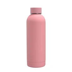 750/500ML 작은 입 보온병 컵 야외 자동차 스테인레스 스틸 콜라 더블 레이어 진공 스포츠 주전자 체육관, Pink, 750ml, 1개