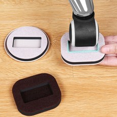 의자바퀴고정 의자발패드 소음 방지 발 패드 캡 5P M11934, 브라운.원형, 1개, spdj 브라운.원형