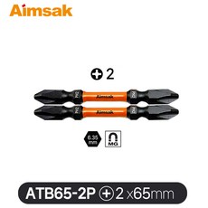 아임삭 토션비트 양면 십자비트 ATB65-2P (2개입) PH2 65mm 육각, 1개