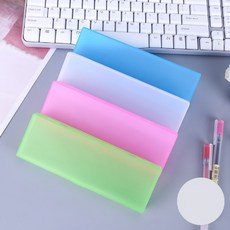 단칸 사각필통 플라스틱 케이스 색상별 문구수납, RB790  연두__열개