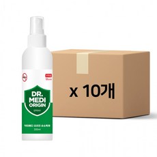 닥터메디 오리진 스프레이 손소독제 200ml×10개 에탄올70% 식약처인증 의약외품, 1개, 200ml