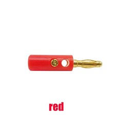 레드 블랙 오디오 스피커 바나나 플러그 금도금 커넥터 어댑터 뮤지컬 사운드 스테레오 케이블 앰프 DIY 1 개 5 10, 1pcs, red