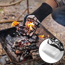 800도 내열장갑 불멍 바베큐 안전 장갑 화로 방염 보호 캠핑 차박 불멍 그릴장갑 캠핑, 1개