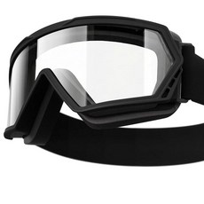 더트 바이크 고글 오토바이 안경 ATV 스키 방풍 안경 성인 남성 여성 청소년용, 블랙 프레임+ 투명 렌즈