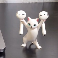 台灣現貨 貓咪置筆架 托手貓 抬手貓 抬筆貓 置物架 妖嬈貓公仔 生日禮物 擺件公仔, 貓咪置筆架 白色(不含手上物)