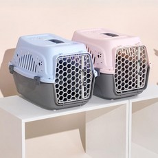 강아지 이동장 소형견 고양이 케이지 캐리어, 핑크, 1개