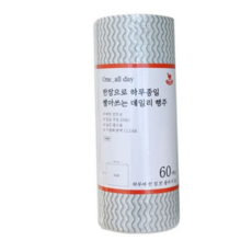 롤형 행주 다회용 데일리 주방용 키친 타올 행주 60매 청소포 싱크대 식기 빨아 쓰는