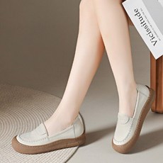 제이시 제이시 여자로퍼 3cm 부드러운 소가죽 여성 단화 K453
