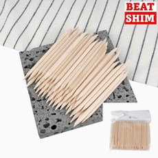 페디큐어 우드스틱 세트 100개입 네일정리 7.5CM