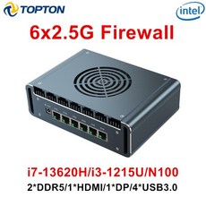 토프톤 솔리드 i7 13620H i3 1215U N100 방화벽 미니 PC 6x25G LAN 인텔 i226-V DDR5 NVMe 프록스모스 pfSe, 01 No Ram No Rom No OS, 01 China Mainland, 02 i7-1195G7 DDR4