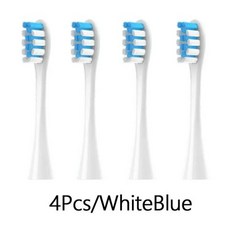 Oclean X PRO/Z1/F1/One/Air 2/SE용 교체 브러시 헤드 소프트 듀퐁 전동 칫솔 진공 밀봉 포장 4 개, 6)4WhiteBlue