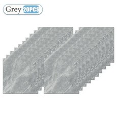 30X30CM 방수 인조 타일 홈 방유 장식용 벽지 벽 필앤스틱 방습 자가 접착 스티커, Grey, 20PCS, Grey 20PCS