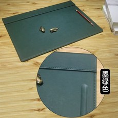 고급 인조 가죽 결재 클립 판 A3 보드 패드 결제 클립 자석, D. 록색
