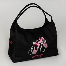 스팽글 성인 헬스 발레가방, 핑크, 블랙, 1개