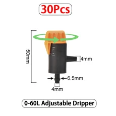 10-50Pcs 홈 다육 식물 잔디 꽃 관개에 대 한 4mm/7mm 호스에 대 한 조정 가능한 정원 관개 도저 스프링 쿨, 04 C